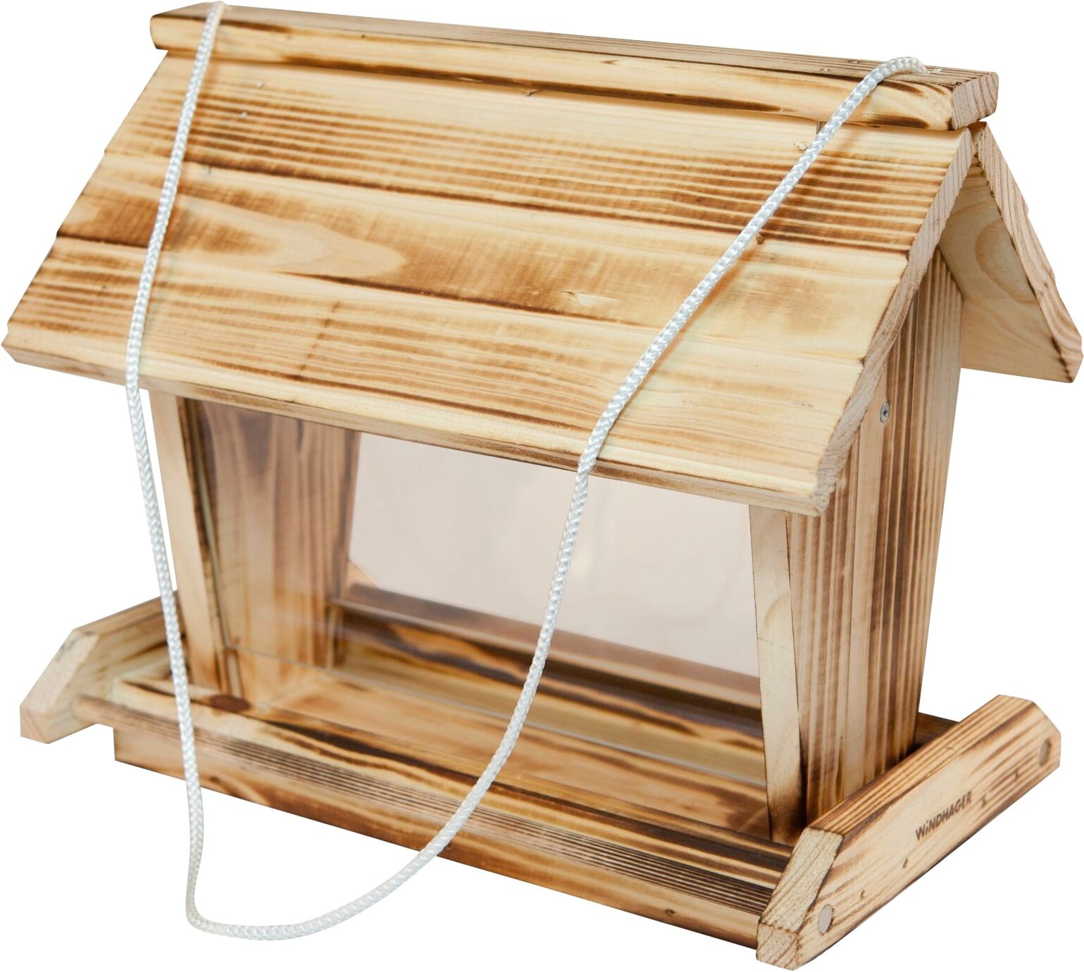 Vogelhaus WINDHAGER "Grossvenediger, Vogelfutterhaus für Wildvögel, witterungsbeständig", braun (holzfarben), B:24cm H:18cm T:28cm, Massivholz, Tierhäuser, Futterstation inkl. Aufhängung, Füllmenge ca. 3 Liter