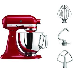 KitchenAid Küchenmaschine Artisan, 5KSM125EER, 300 W, mit Patisserie-Set, 4,8 Liter, empire rot
