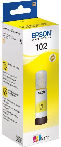 Epson T102 Blæktank, Gul, 70ml