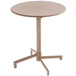 Oviala Business Runder Bistro-Gartentisch mit Klappplatte, taupe