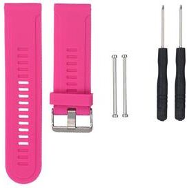 Everyday Crate Garmin Fenix 3 HR Silicone Watch Band Soft Adjustable Replacement Strap rose Red