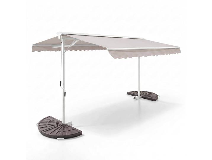 Oviala - Store banne double pente (3 x 4m) et 4 dalles de lestage