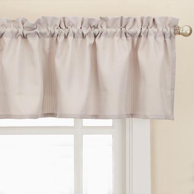 Sweet Home Collection Opaque Grey Ripcord Kitchen Window Curtains - Swag, Tier & Valance