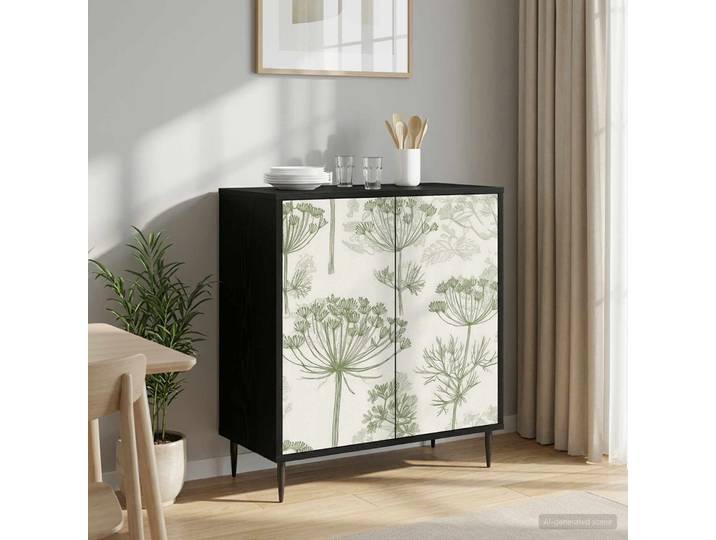 vidaXL Sideboard GOTHA Schwarz Eichen-Optik 69 x 33 x 76 cm