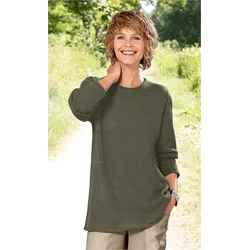 Baumwoll-Pullover in khaki in Größe 44/46 von DW-Shop, Khaki, 44/46