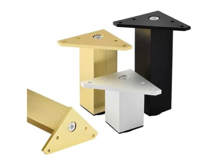 KJBDQQH Verstellbare FüßE 2 Stück höhenverstellbare Stützbeine aus Metall For Bettgestell, Sofa, Schrank, Tisch, Couch – robustes Zubehör(Black 35cm)