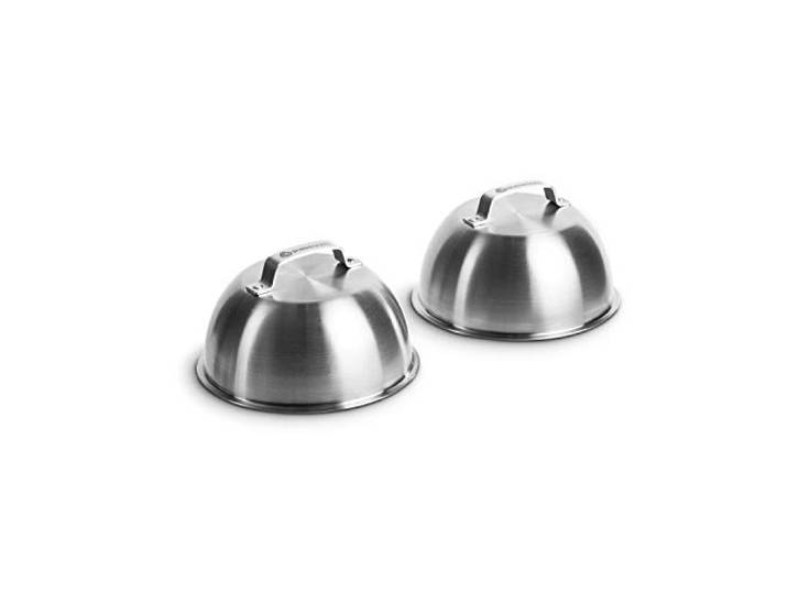 Roestvrijstalen Melting Domes, Hamburger Cloche Set van 2 - BBQ accessoire