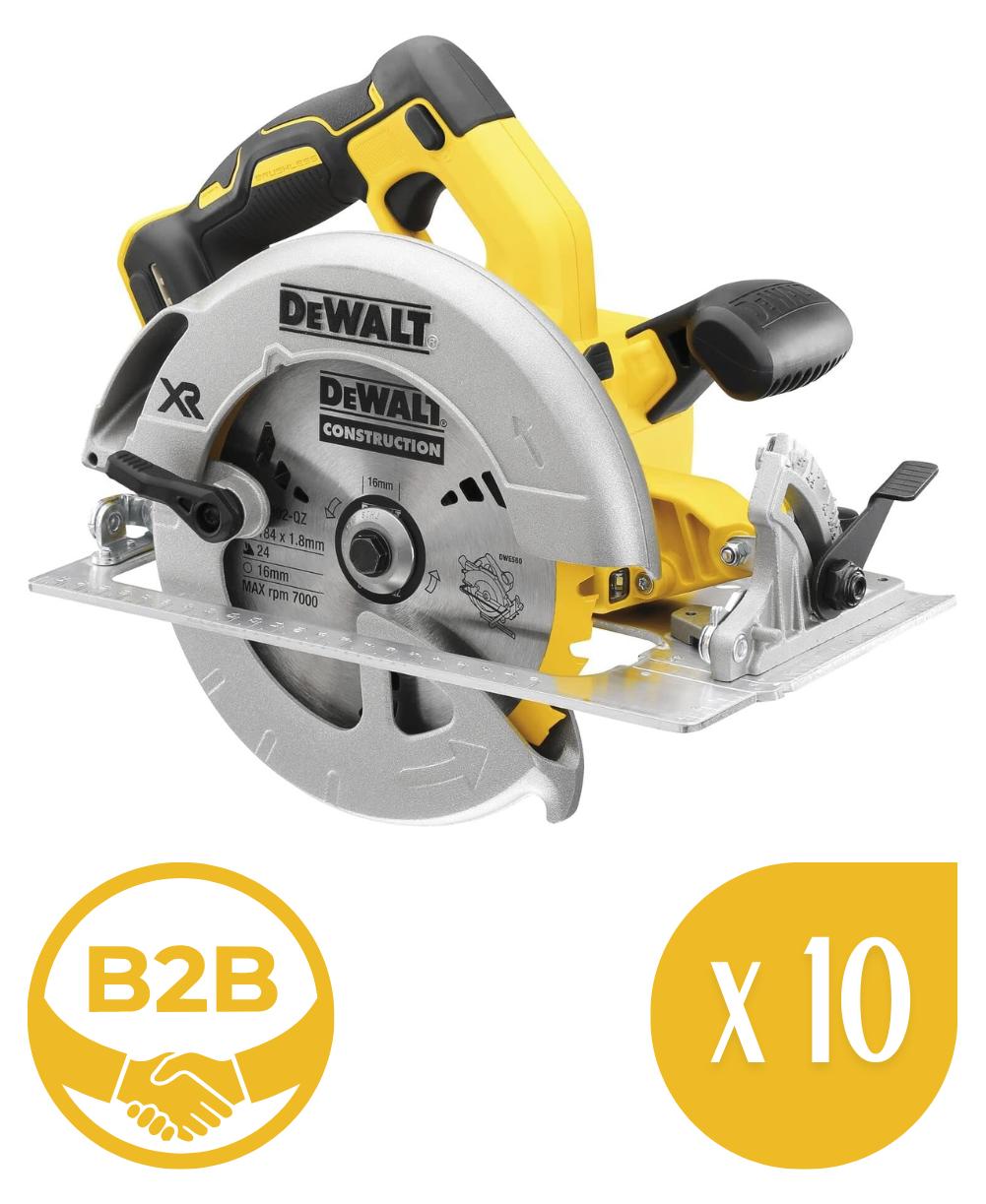 [B2B] Handkreissäge DeWALT DCS570N (nur Gerät) 10er-Pack