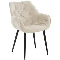 CLP Stuhl Tanna Samt   Farbe: creme