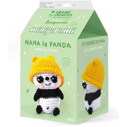 Graine Créative Graine Créative Häkelset Amigurumi Nana der Panda 10 cm, Handarbeitsset, Mehrfarbig