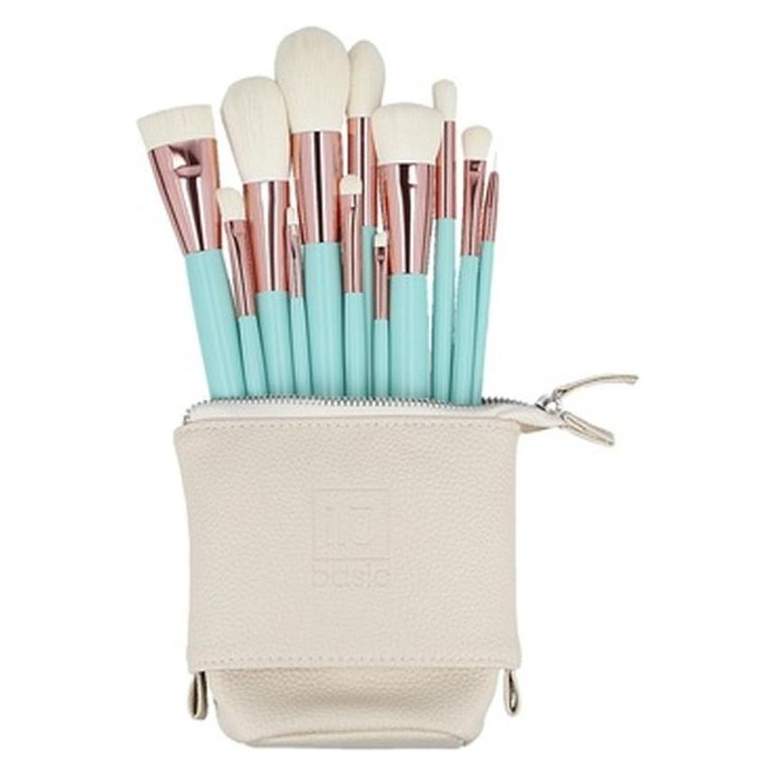 Ilu Basic Set 12 Makeup Brushes with Turquoise Bag (Set) (0000087457)
