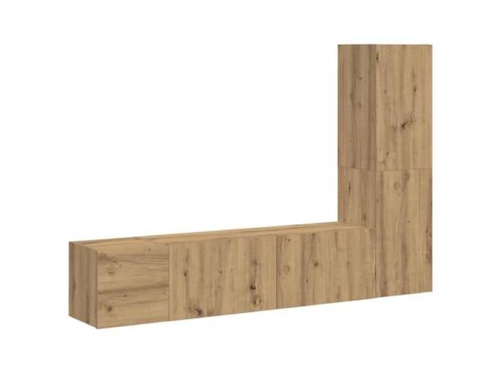 LMTYOENFG TV Wandschrank 3er Set Hängeboard Fernsehtisch Artisan Eiche Stilvolles 3-teiliges Hänge-Medienschrank Set aus Holzwerkstoff für Wohnzimmer und Schlafzimmer mit flexiblem Türanschlag.