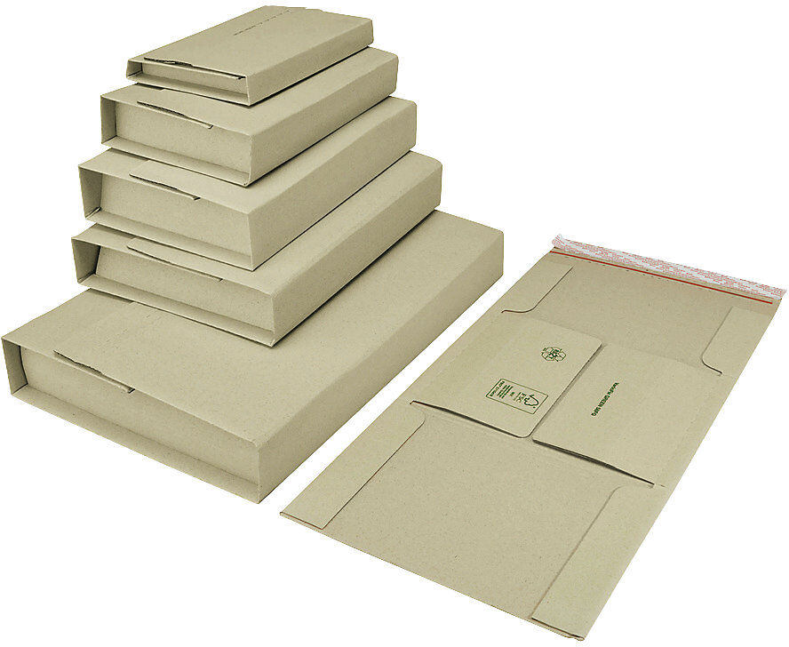 Graspapier-Universalverpackung, grüngrau, LxB 270 x 185 mm, ab 200 Stk ratioform terra