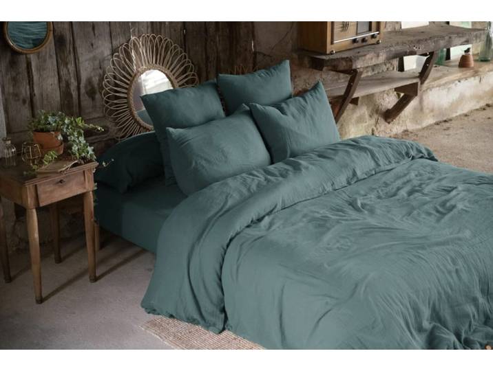 Housse de couette gaze de coton uni