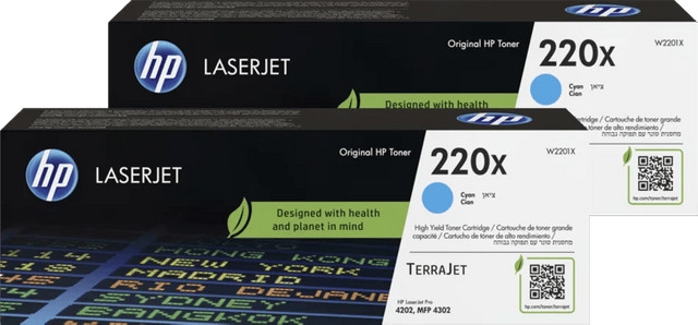 HP 220X LaserJet Toner Cyaan - 2 stuks