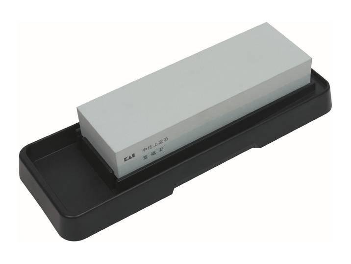 Messerschärfer KAI Kombi 400/1000 K , silber (silberfarben), B:9,4cm L:25,2cm, Steinzeug, Messerschärfer, Messerschärfer