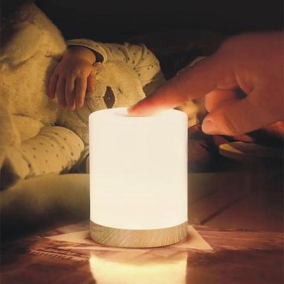 Uplifted Finds Dimmable Touch Rechargeable Cylindrical Bedside Lamp a1