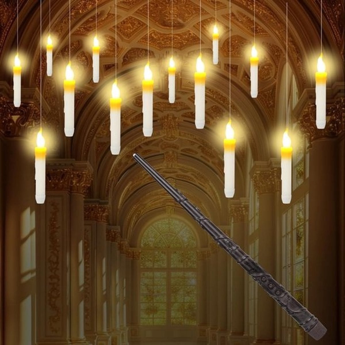 Merkloze zwevende kaarsen voor feestjes, Halloween en Kerstmis