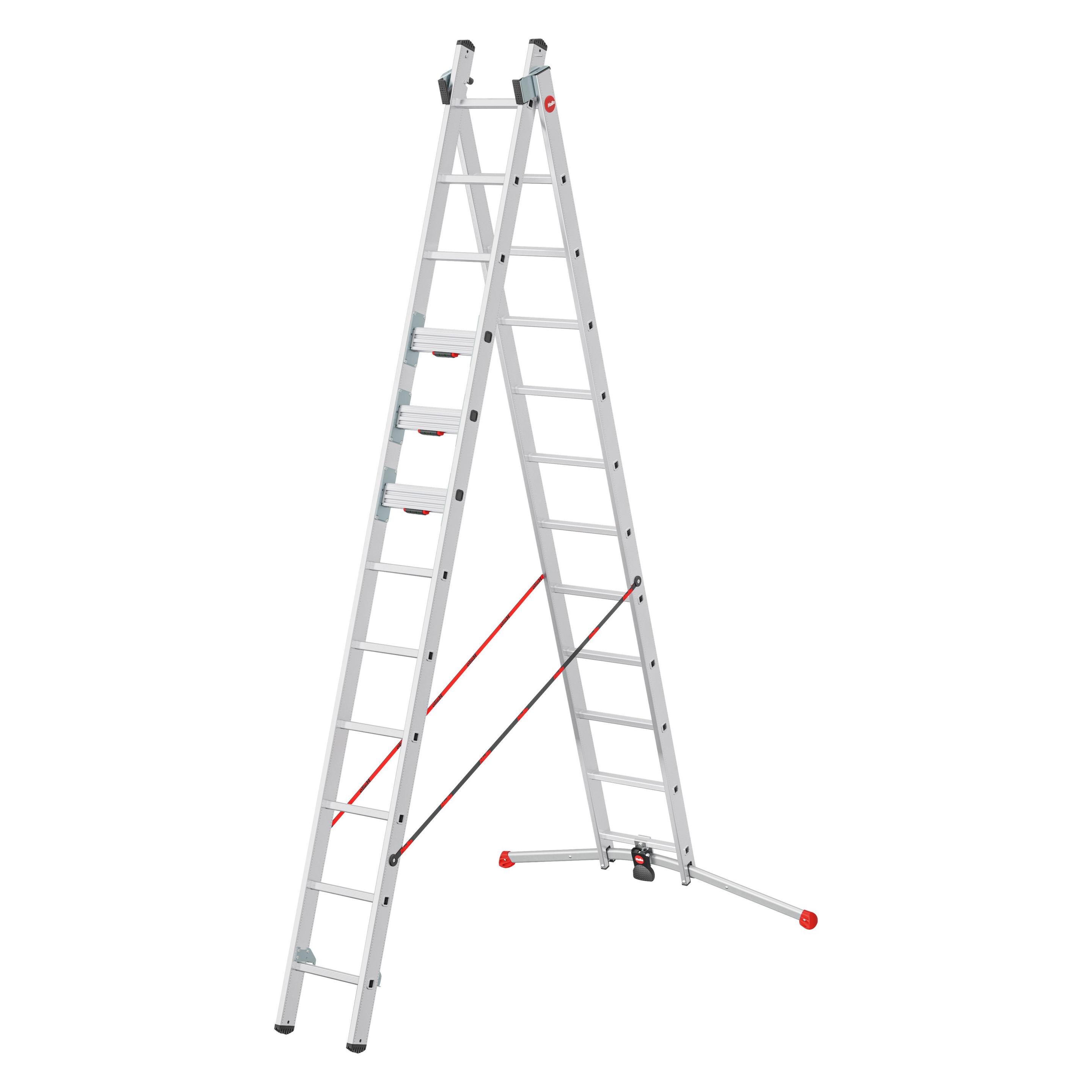 Hailo S110 Pro, Mehrzweckleiter 2-teilig, 2 x 12 Sprossen (Mehrzweckleiter) (9002-007)