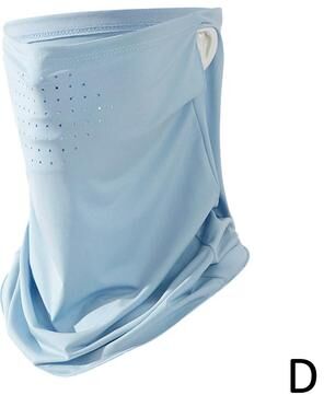 Universal Stock Ice Silk UV Face Mask Breathable Sun Protection Neck Gaiter For Outdoor Sports blue