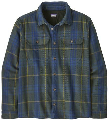 Patagonia Mens Fjord Loft Shirt, Netted / Old Growth Green L