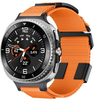 Everyday Crate Kalebol Samsung Galaxy Watch 8 Band Braided Nylon Sport Watch Band Adjustable Replacement Strap orange