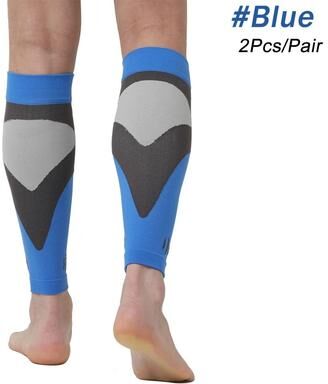 Uplifted Goods Professional Running Leg Compression And Shin Support Sleeves blue s