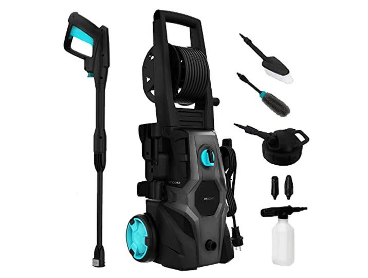 Cecotec HydroBoost 2000 Nettoyeur Haute Pression Car&Garden Pro\, 2000 W\, Maison\, Jardin ou Voiture\, débit de 450 l/h\, 150 Bars de Pression\, Pompe en Aluminium\, Rayon d'action 14 m