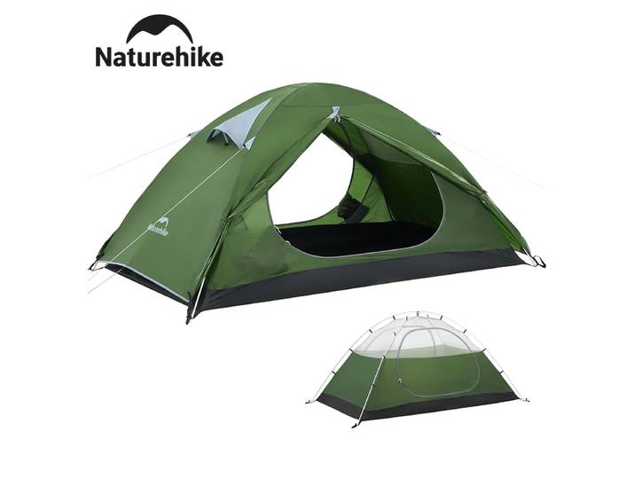 Tente de camping Naturehike pour 2 à 3 personnes, portable, imperméable 3000 mm, tente de randonnée à double couche, tente de voyage en plein air