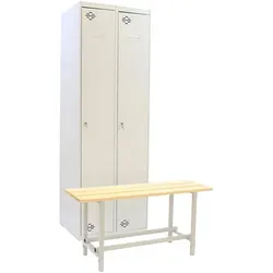 SimonRack Demontierter Metallspind DIY Paket Anfangsmodul + Zusatzmodul in grau 1800x1000x720 mm + Umkleidebank.
