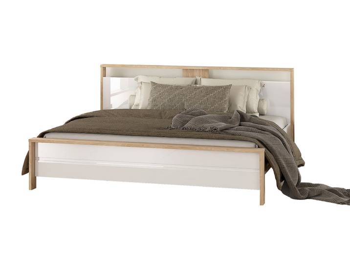 Futonbett 180 x 200 cm weiß hochglanz Jackson Hickory - NEXT