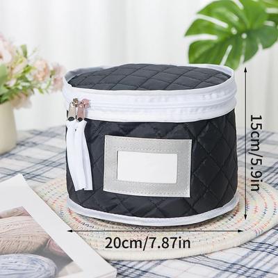 Uplift Essentials Quilted Tableware Storage Box With Zipper Lid For Plates Bowls And Dishes m