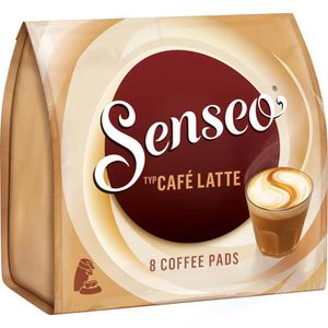 Senseo Kaffeepads Cafe Latte, mittlere Röstung, Arabica & Robusta, 8 Pads, 8 Stück