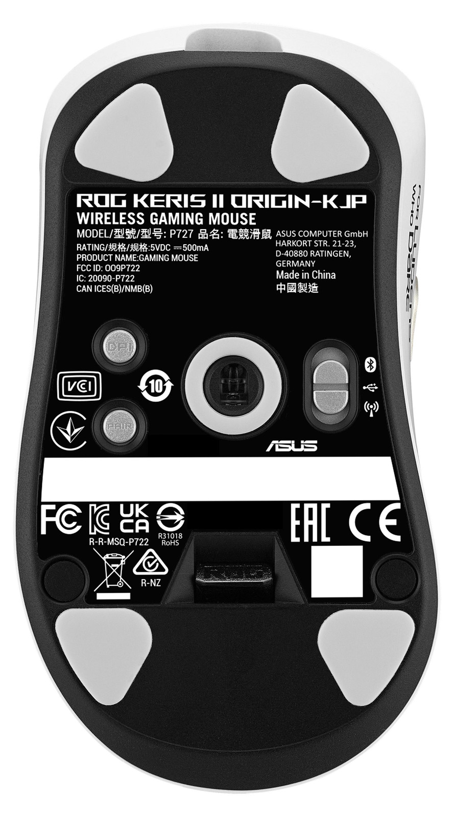 Asus ROG Keris II Origin Gamingmuis - Wit