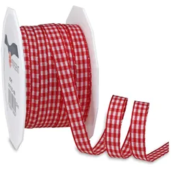 PRÄSENT Geschenkbänder 10 mm x 20 m rot/weiß