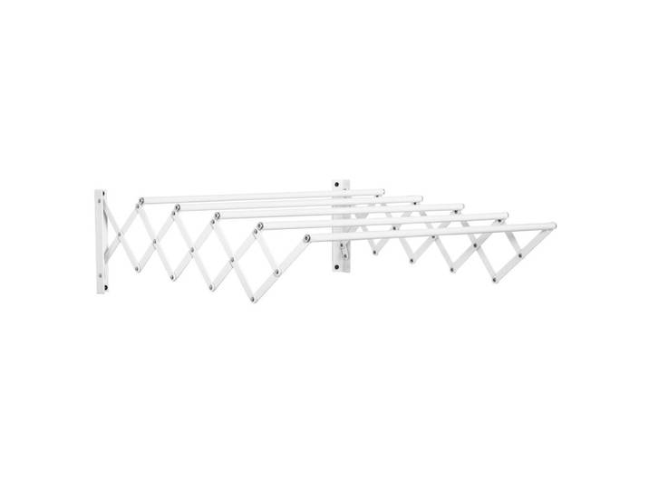 Homcom Wäscheständer Eisen Weiß, Metall, 60x20x63.5 cm, Garderobe, Garderobenständer