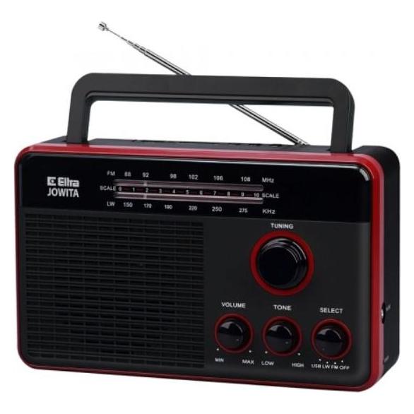 Elta Jowita USB Radio Juoda (AM, FM, LW) (5907727027929)