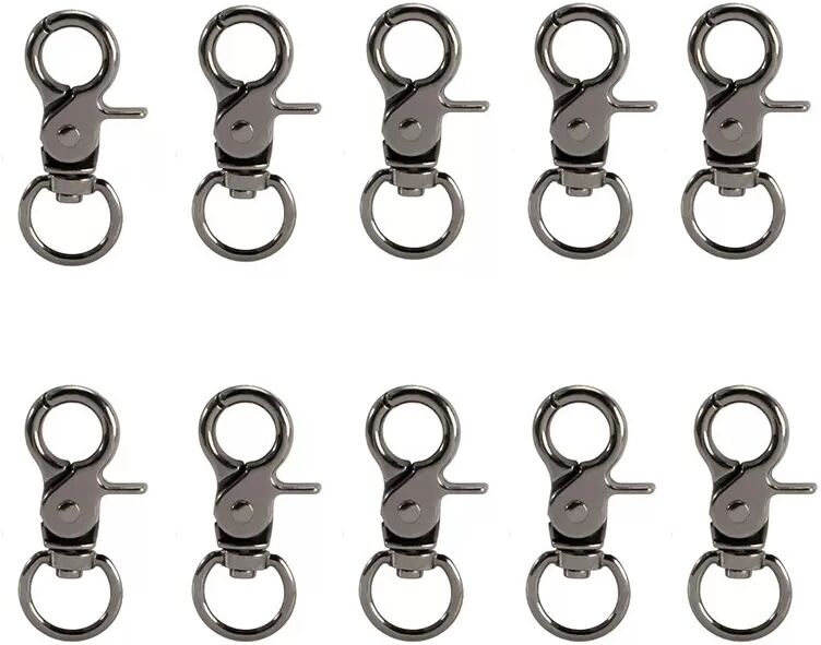 INF Karabinerverschlüsse - 10er-Pack Schwarz