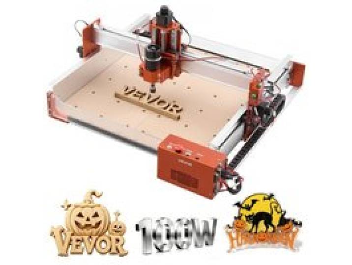 VEVOR Routeur CNC Broche 100 W Machine de Gravure CNC 3 Axes pour Fraisage Bois Acrylique Alu Métaux Tendres, Rail Linéaire, Compatible GRBL, Zone de Travail 400x400x95 mm, Structure en Alliage d'Alu