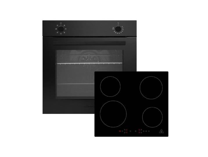 RESPEKTA Backofen-Set ASET121M4295I Janis, 72 Liter Garraum, 7 Beheizungsarten, Backofen mattschwarz