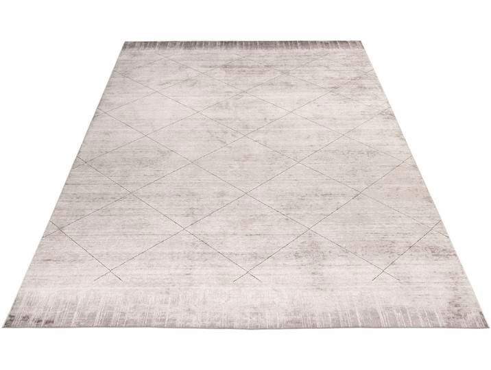 Teppich OBSESSION My Eden of Obsession 201 , grau, B:120cm H:10mm L:170cm, Polyacryl, Viskose, Teppiche, Teppich, Kurzflor, kariert, besonders hohe Knotendichte, Material: 85% Viskose