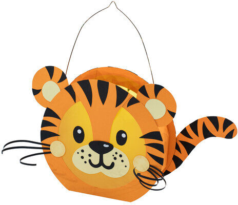 buttinette Bastel-Set Laterne "Tiger" – Vorlagen bereits vorgedruckt
