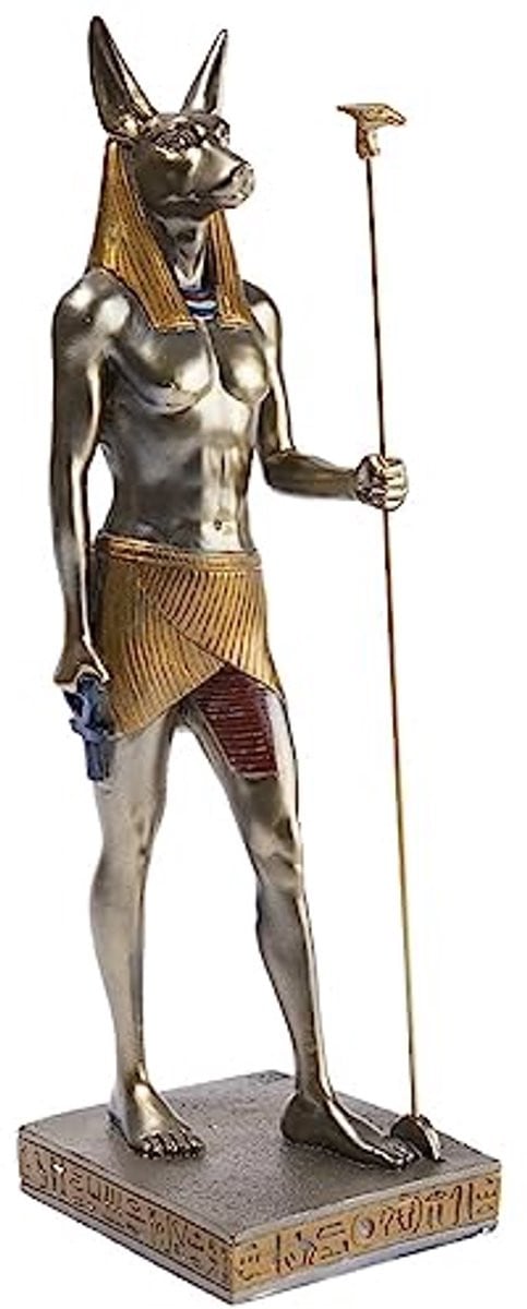 Anubis Standbeeld 31 cm - Egyptische God - Antieke Decoratie voor Interieur en Cadeaus
