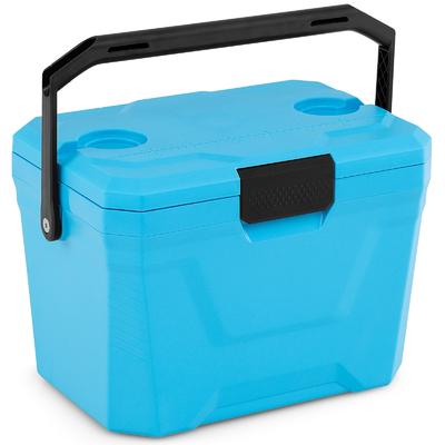 21 QT Portable Rigid Thermal Cooler With Dual Beverage Slots