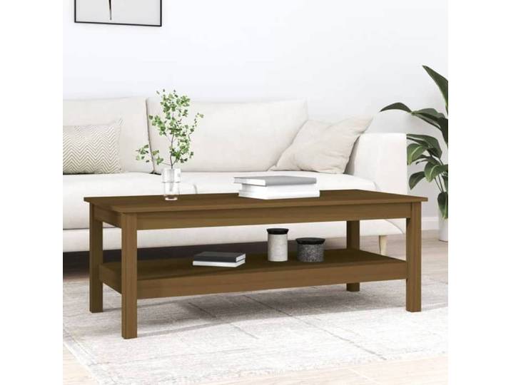 Table basse-Table Salon-Table d'appoint Marron miel 110x50x40 cm Bois massif de pin 789543
