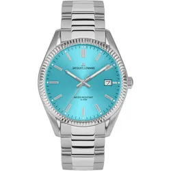 Jacques Lemans 50-4D Damenuhr Quarz Derby Edelstahl/Türkis