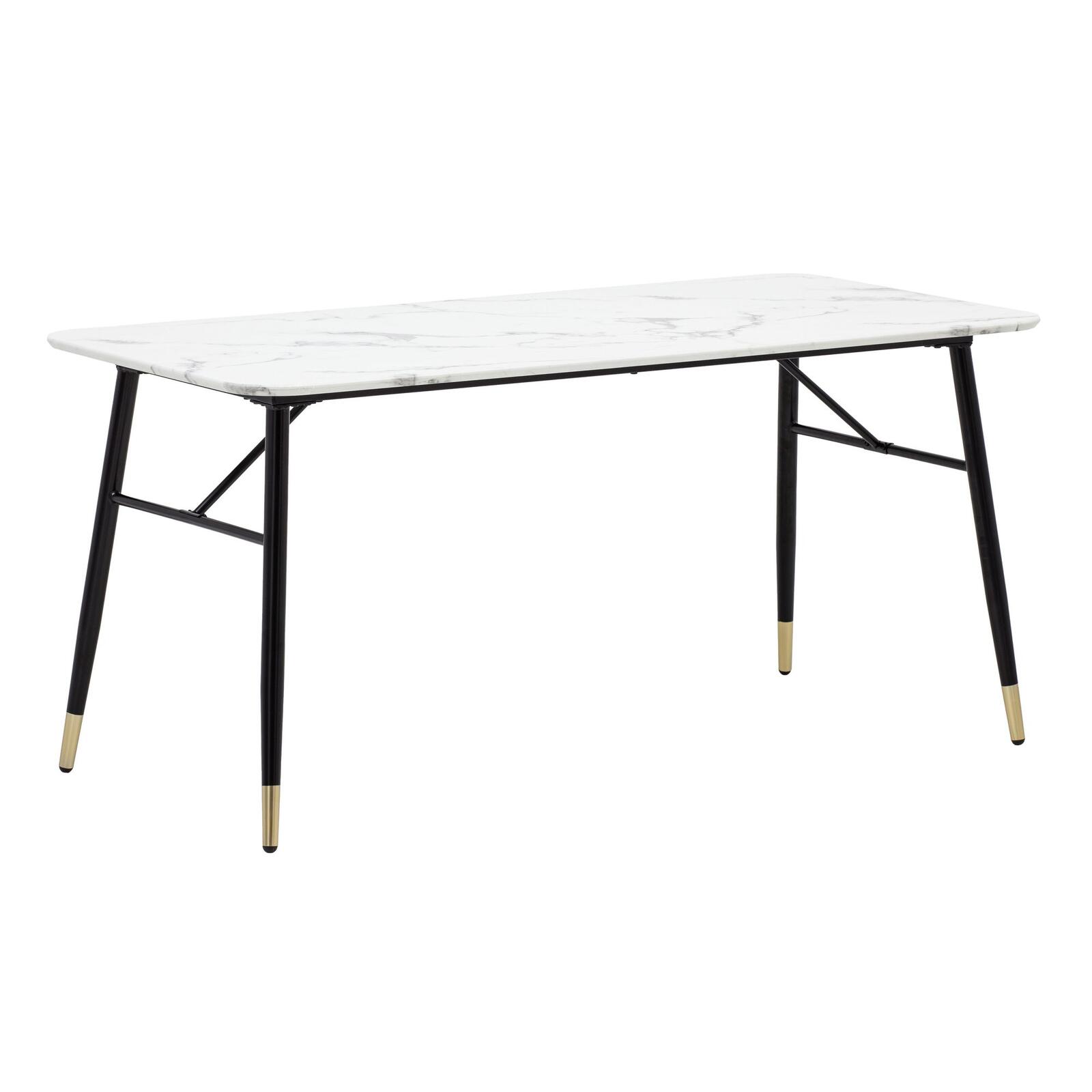 WOHNLING Esszimmertisch Marmor-Optik WL6.959 weiß