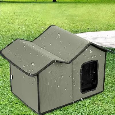 Youfap Market Easy To Clean Outdoor Cat House, Waterproof Practical Pet Bed For Cats And Dogs green