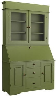 Casa Florentina San Marino Secretary Desk with Hutch - Saturated Sage Green - Ballard Designs