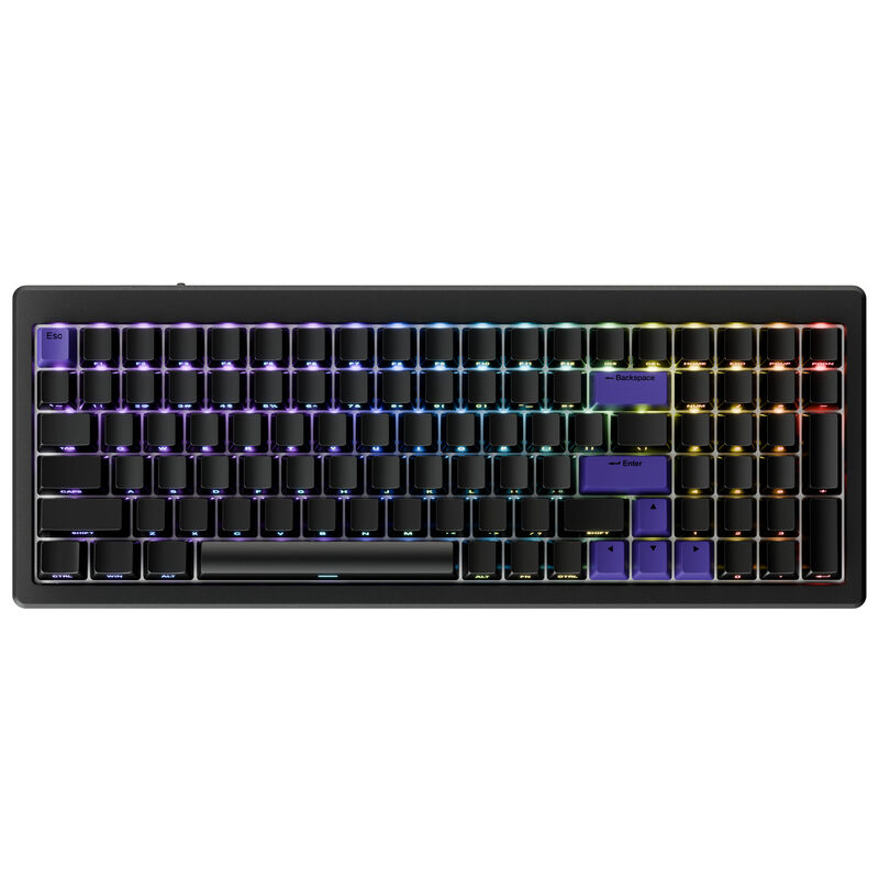 Ducky Cushion 98 Gaming-Tastatur, 96%, US-Layout (ANSI), Shush Red Switches - Matt schwarz